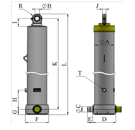 Гидроцилиндр ГЦ-Ф 135-4-4280-110-C1365