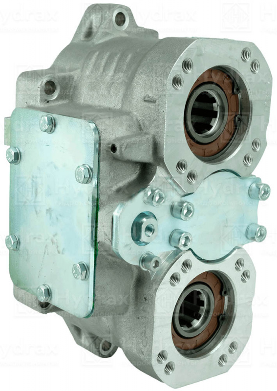 Коробка отбора мощности ISO (два выхода) для КПП ZF 9S, 16S с пневмоуправлением